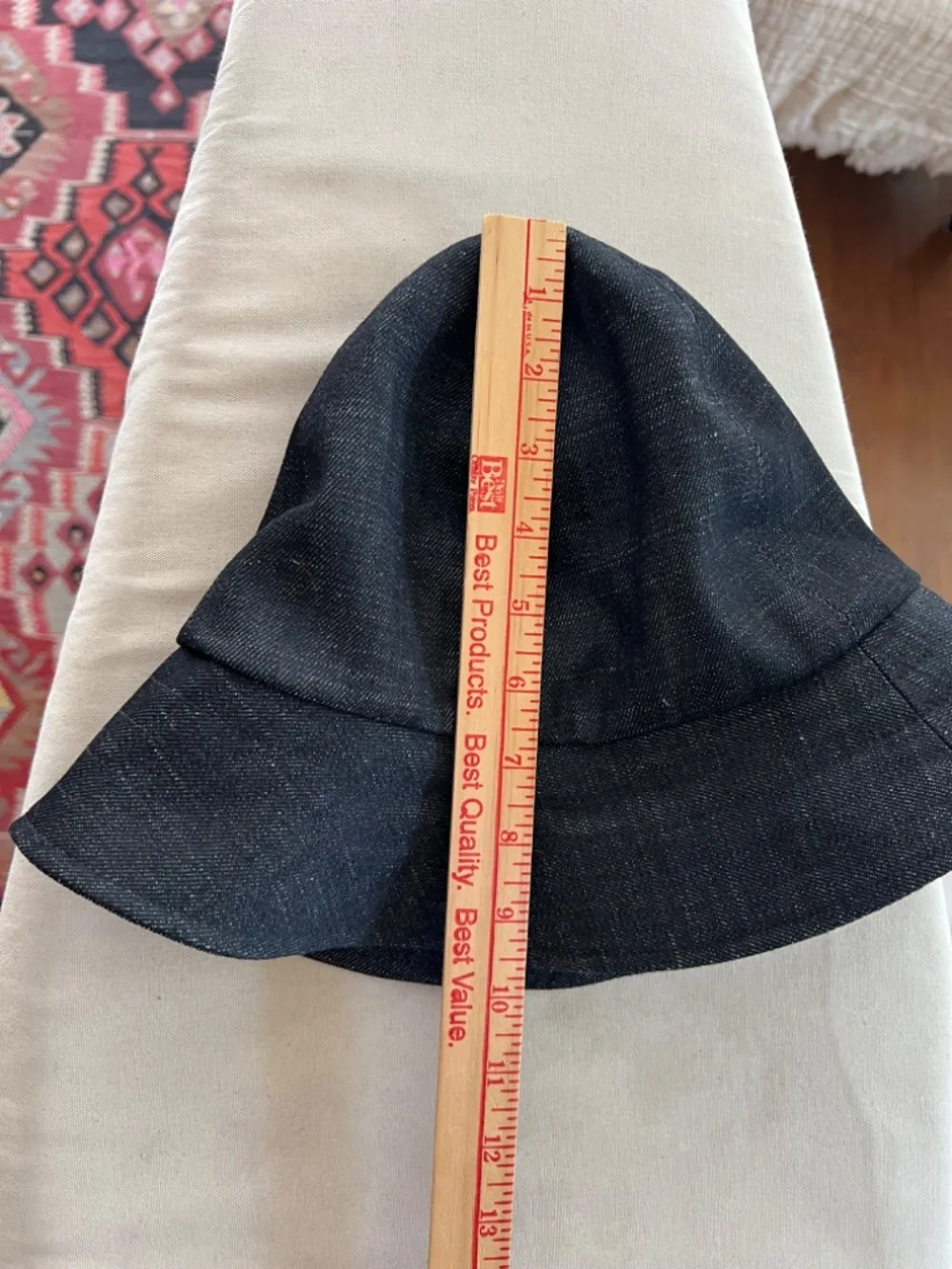 Janessa Leone Black Denim Bucket Hat